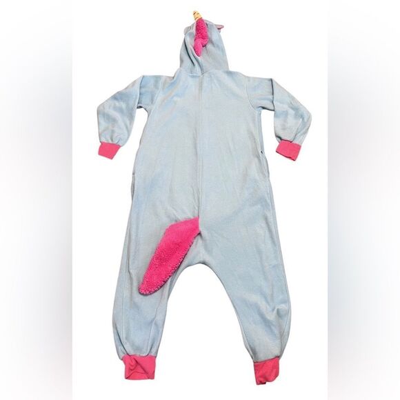 Unicorn Animal Onepiece Costume Pajamas Cosplay Hooded Unisex outfit small - Picture 5 of 13